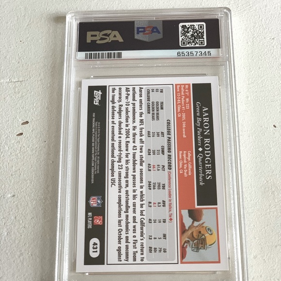 2010 Aaron Rogers Topps 50th Anniversary Reprint Rookie card. - Picture 2 of 2